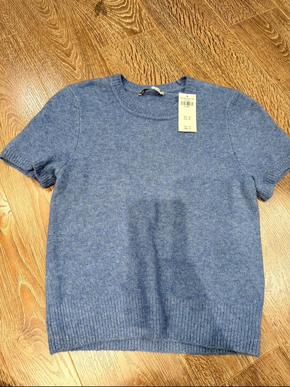 Abercrombie & Fitch Short Sleeve Heathered Blue Sweater Tee